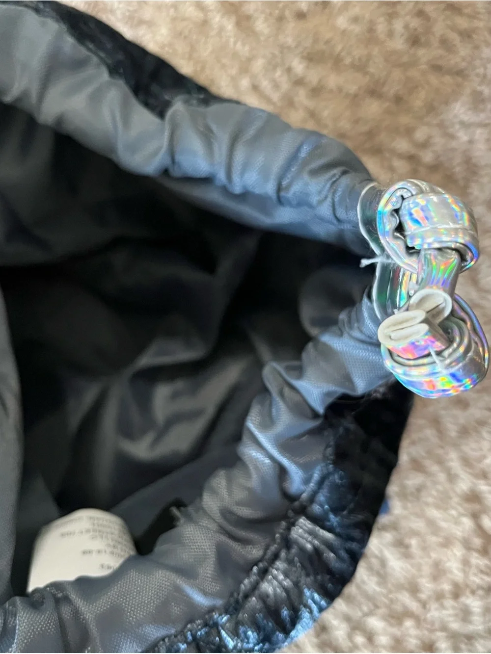 Jurassic World Girls Mini Backpack Blue Iridescent Dinosaur W/ Tail New w/o Tags